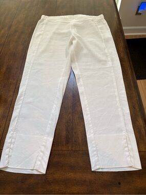 J. Jill White Straight-Leg Pull-On Jeans